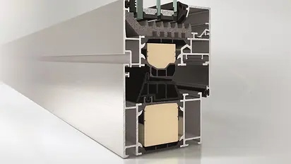 Schüco AWS 75 SI cross-section profile