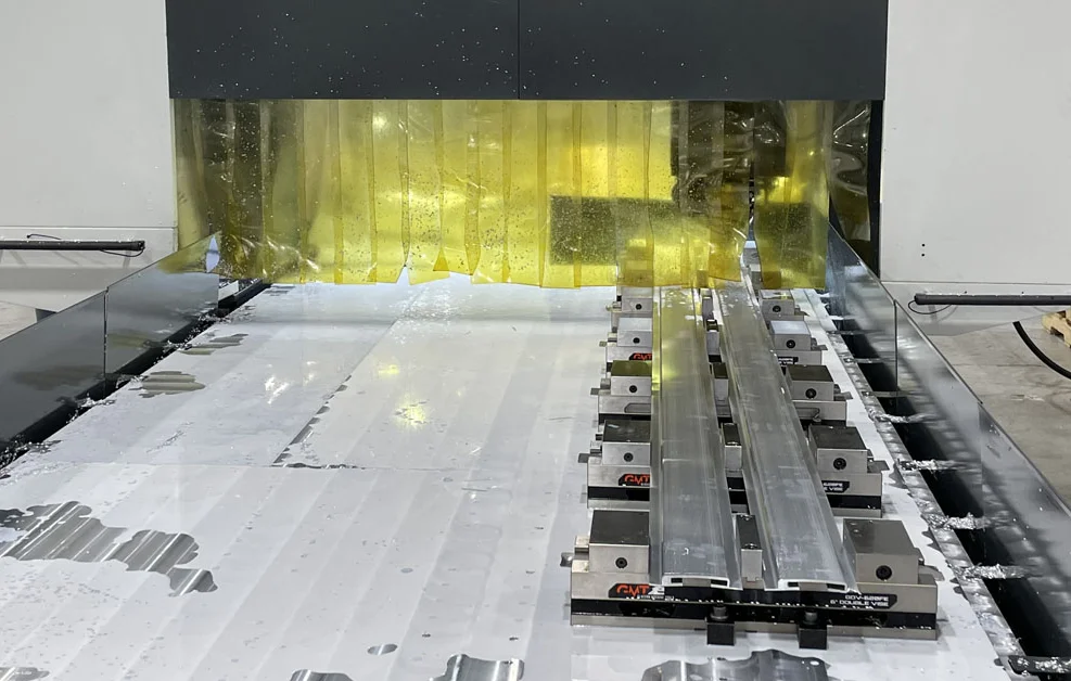Long part aluminium machining