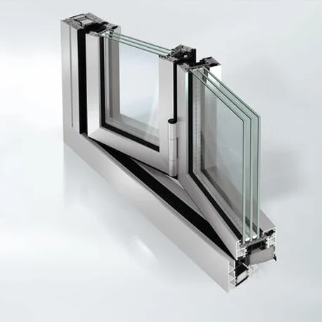 Render of an AS FD 90.HI unit part folded, showing the vent joint