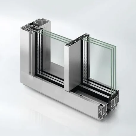 Corner render of the AS PD 75.HI vent, interlock and outer frame