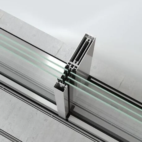 Section render through the FWS 35 PD transom with pressure plate and cover cap