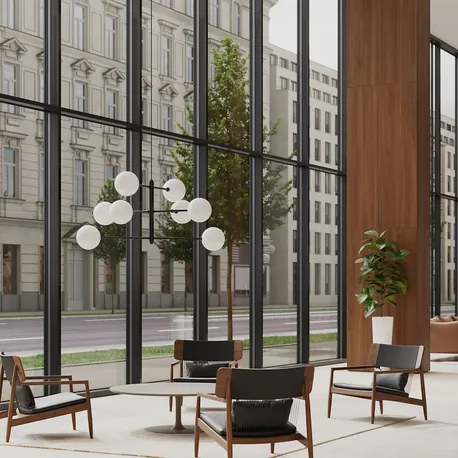 Schüco aluminium glazed elements specified for certified burglar resistance